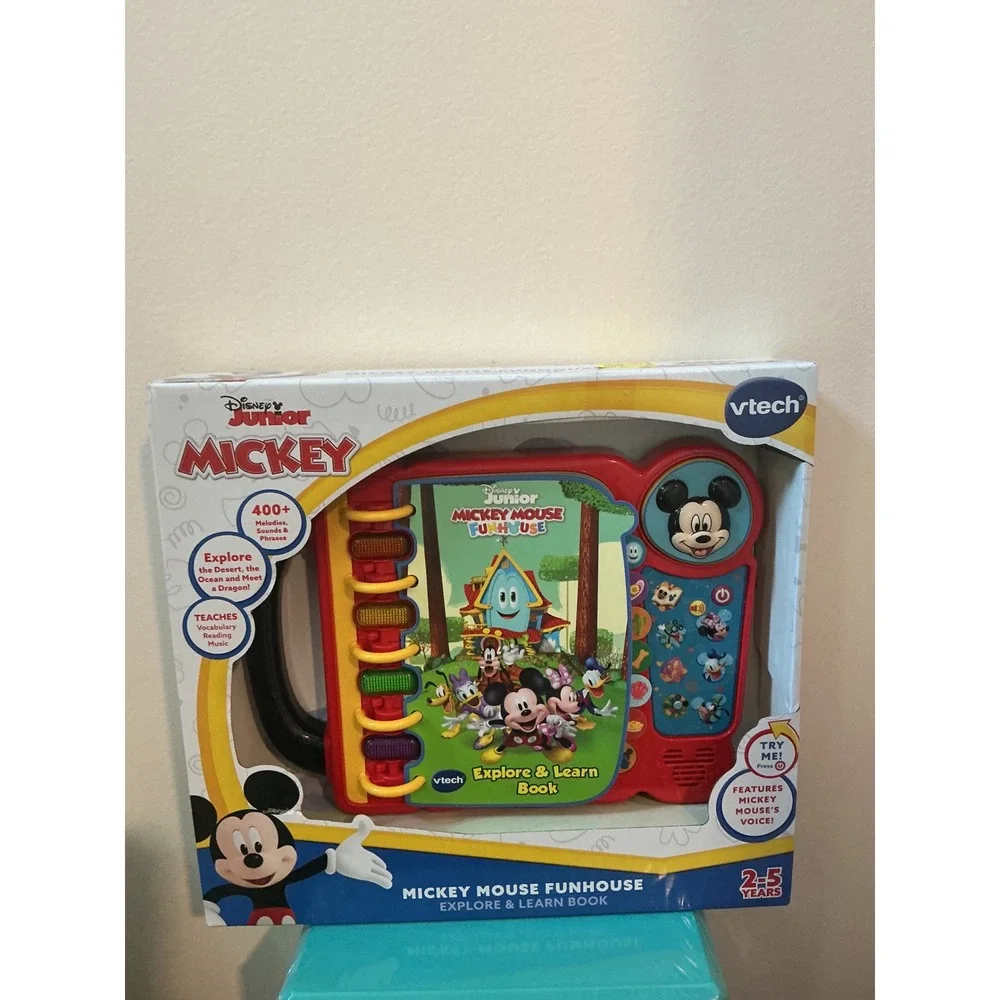 VTech Disney Junior Mickey Mouse Funhouse Explore & Learn Book 80-554000 NEW‎
